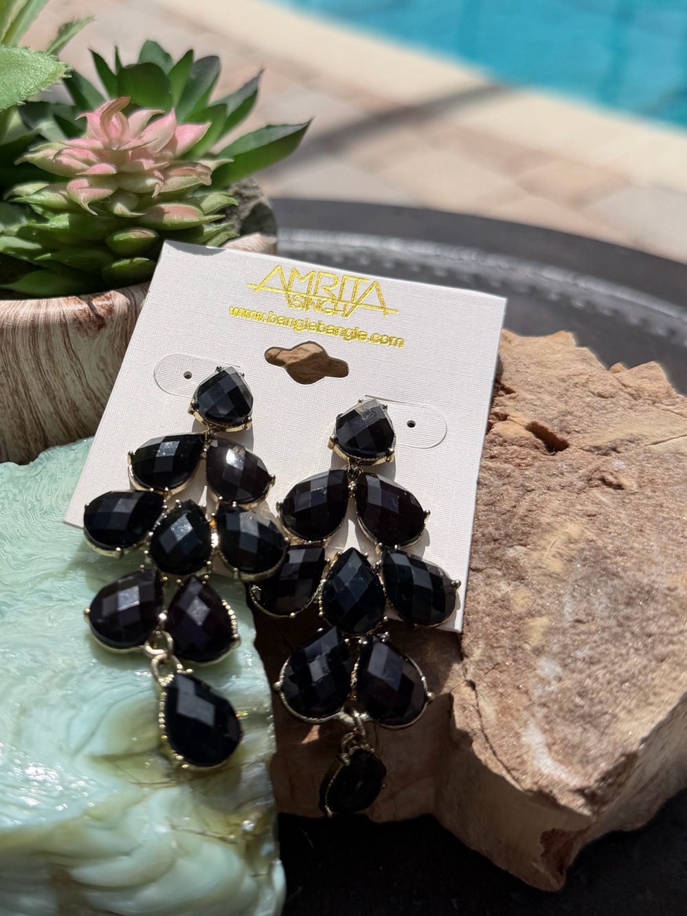 NWT Rare AMRITA SINGH Earrings - Stunning Worn on the Red Carpet - Boho Earrings